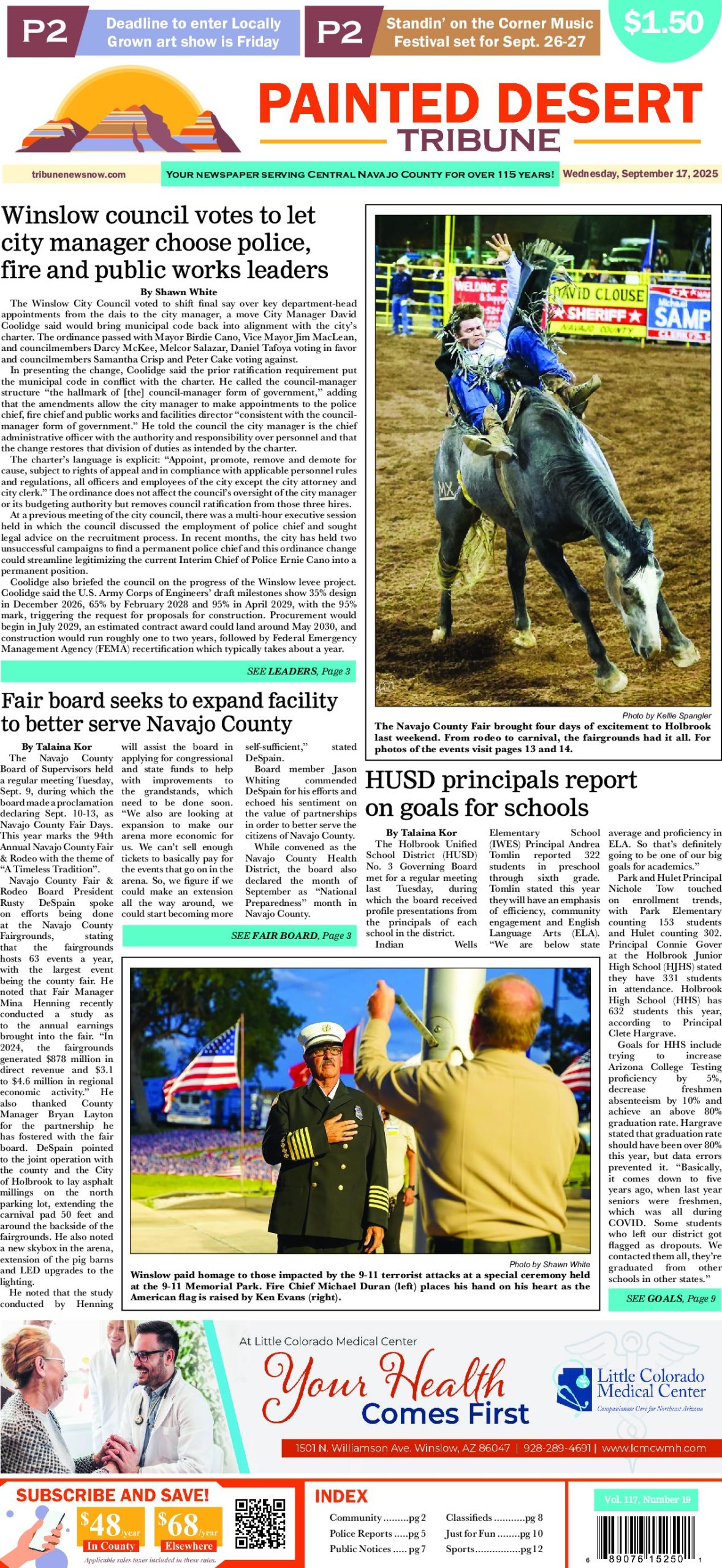 Page 1 of the September 17, 2025 edition