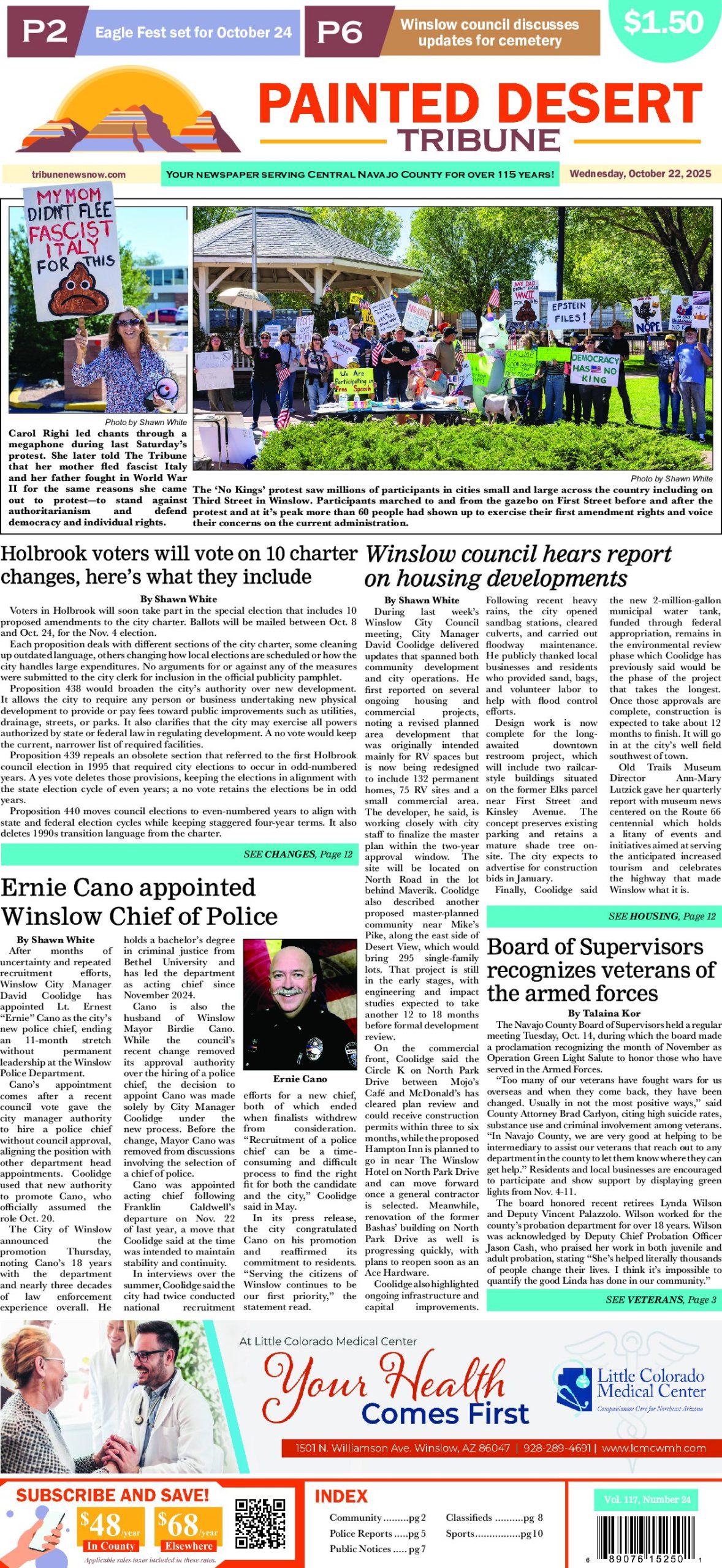 Page 1 of the October 22, 2025 edition