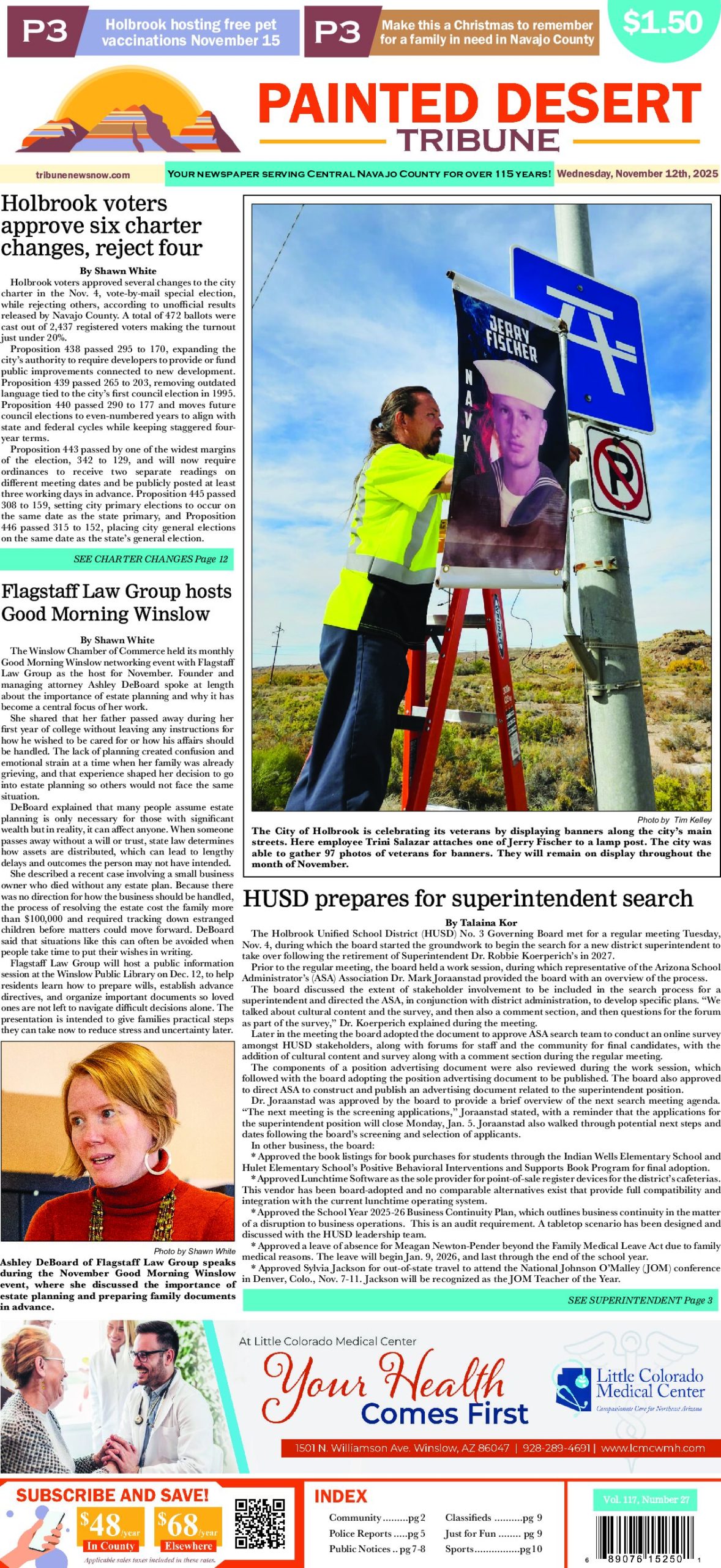 Page 1 of the November 12, 2025 edition