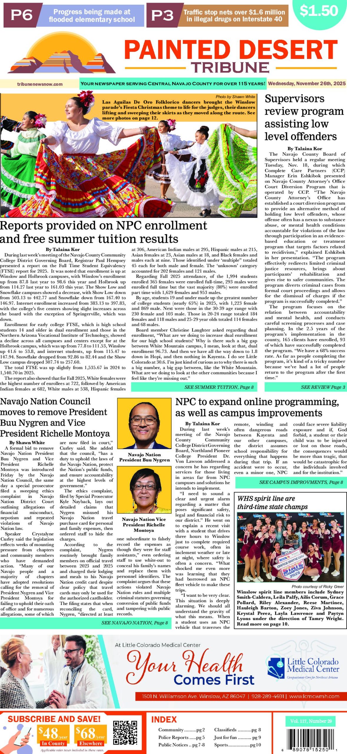 Page 1 of the November 26, 2025 edition