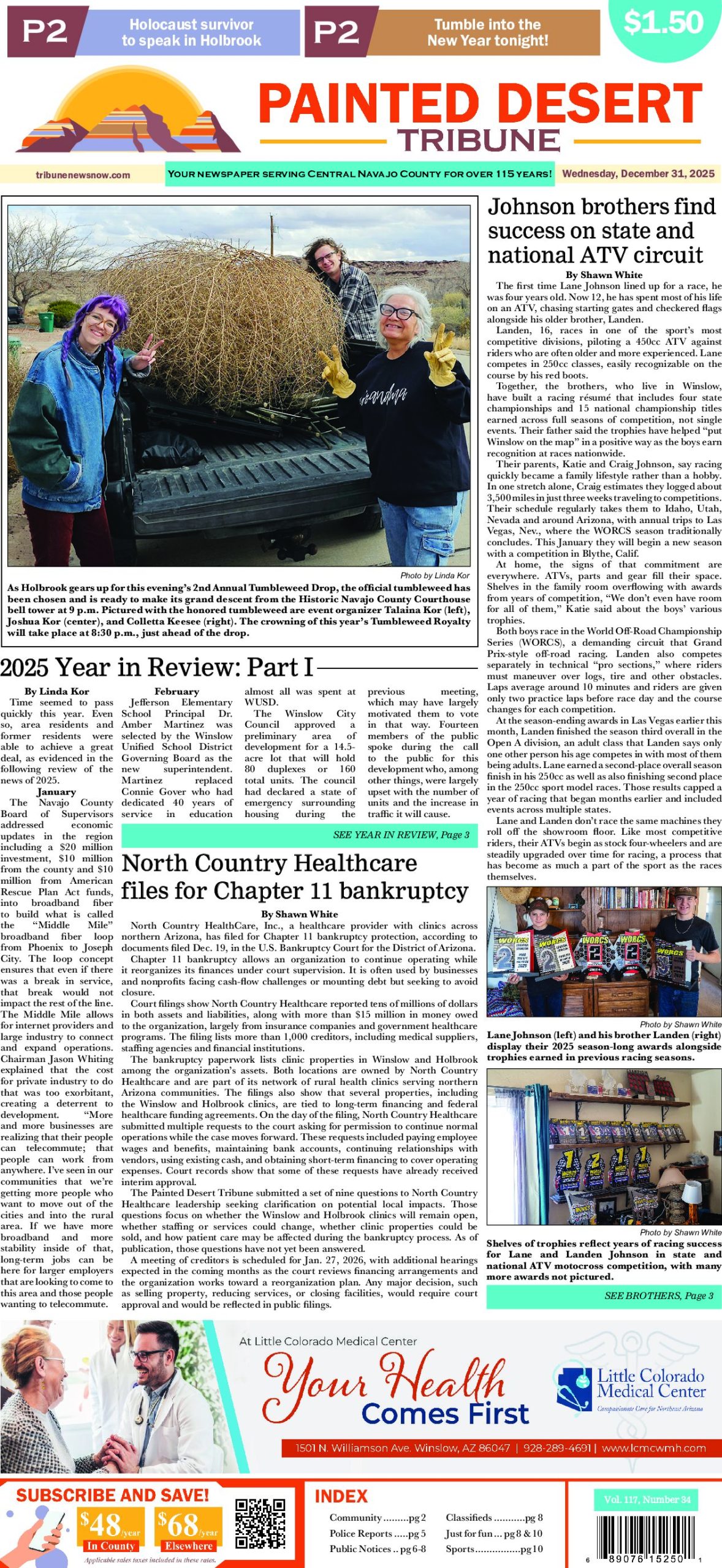 Page 1 of the December 31, 2025 edition