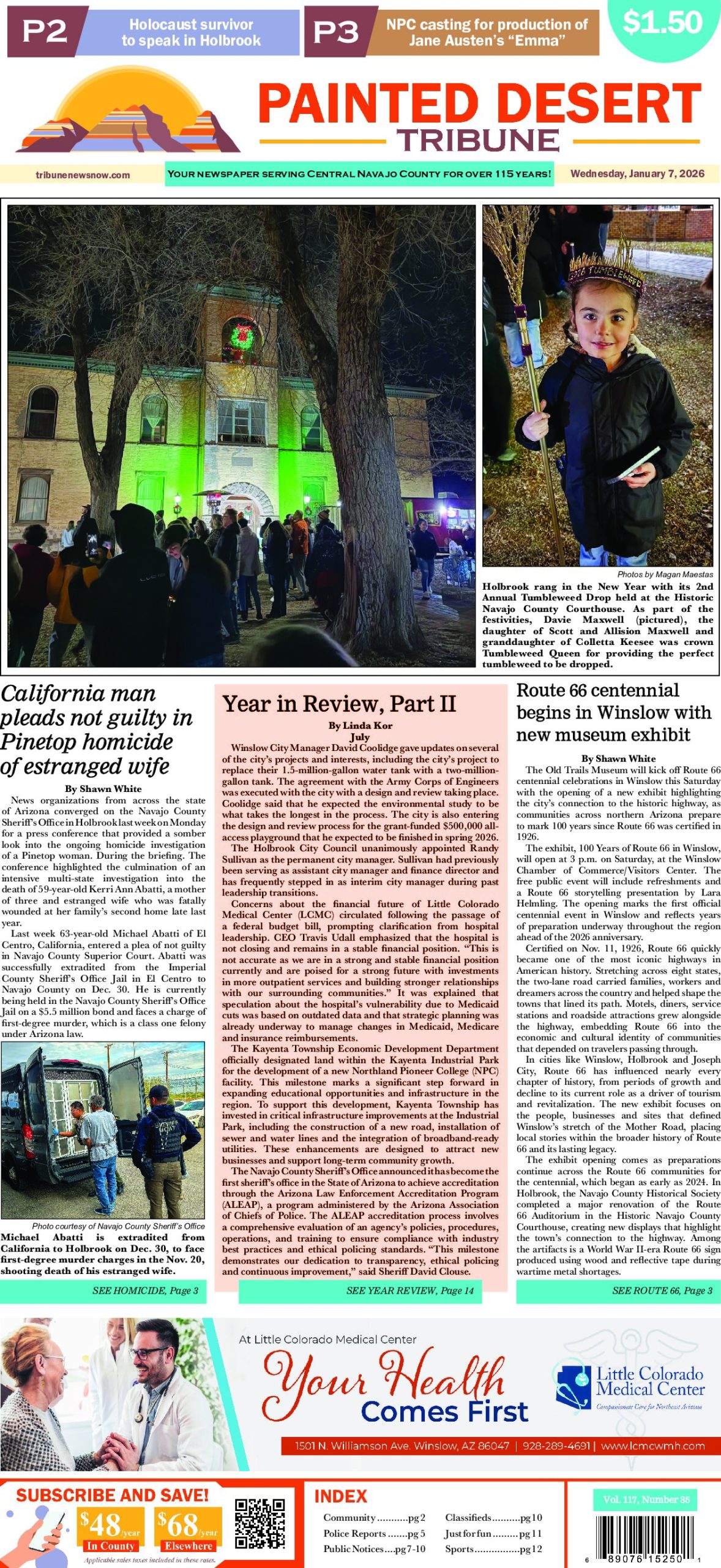 Page 1 of the January 7, 2026 edition