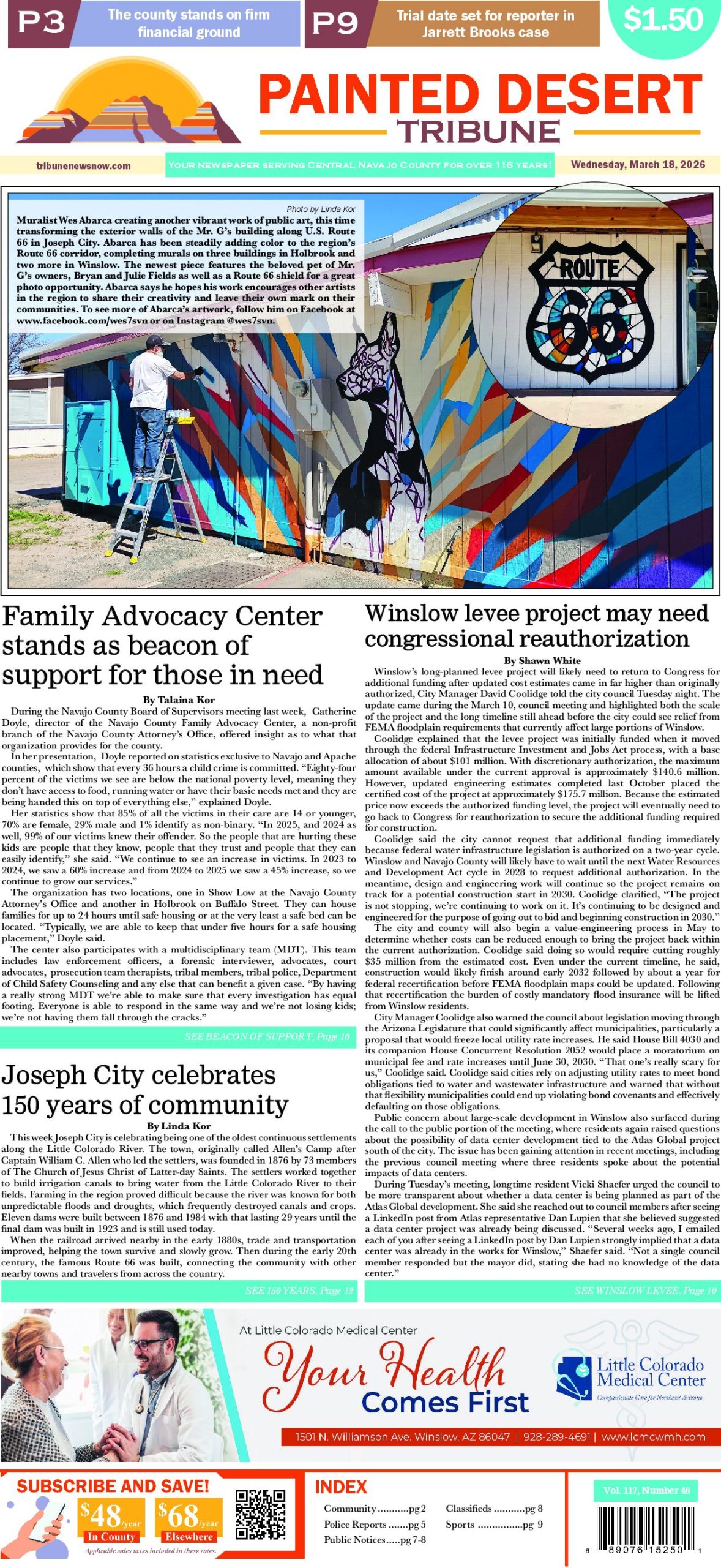 Page 1 of the March 18, 2026 edition