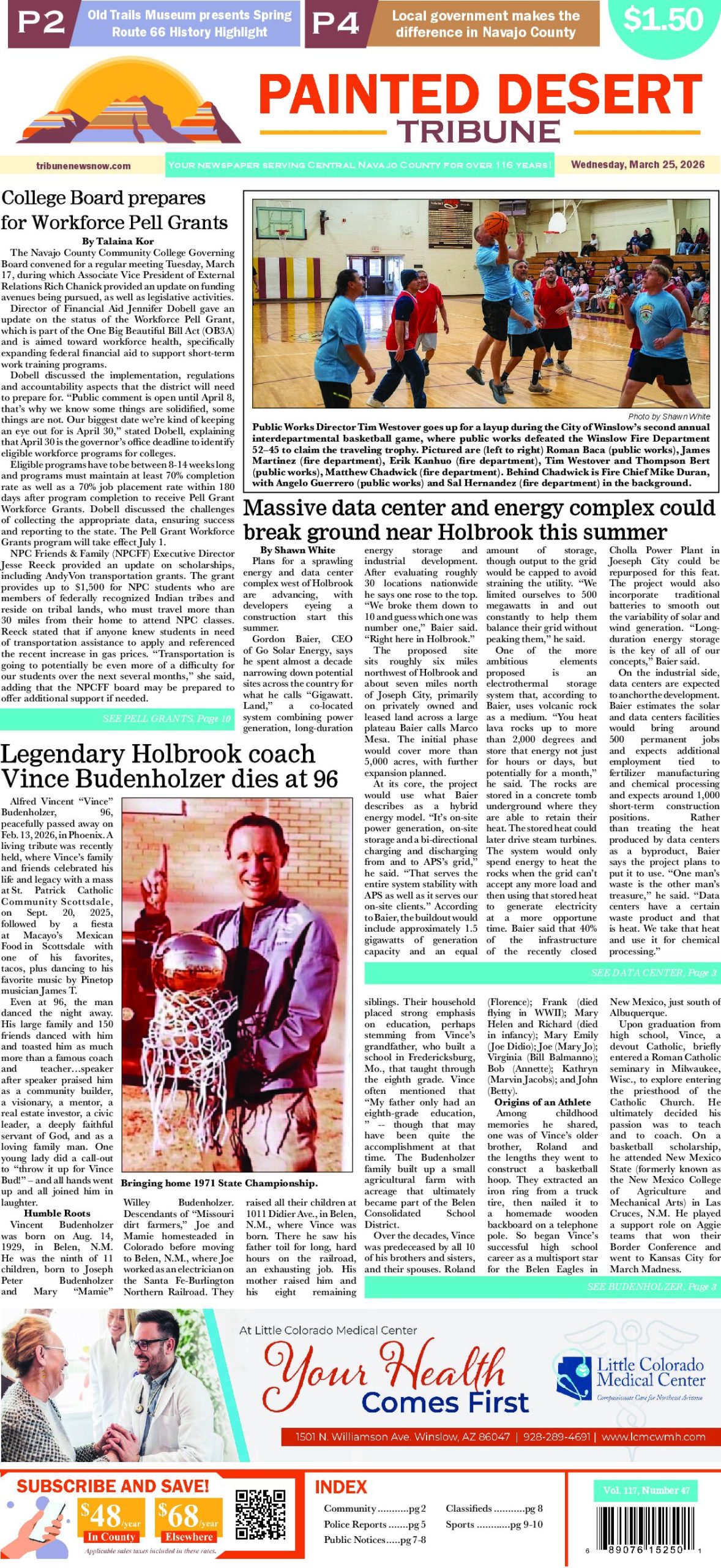 Page 1 of the March 25, 2026 edition