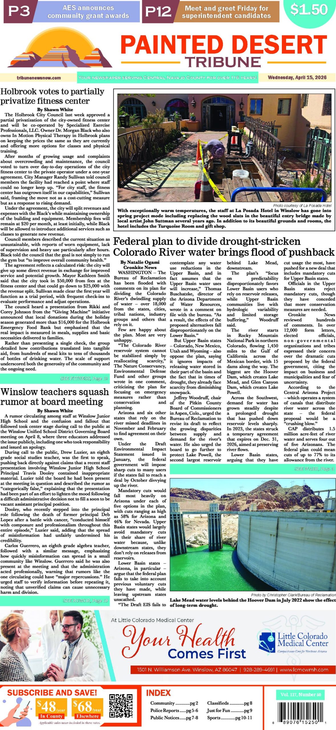 Page 1 of the April 15, 2026 edition