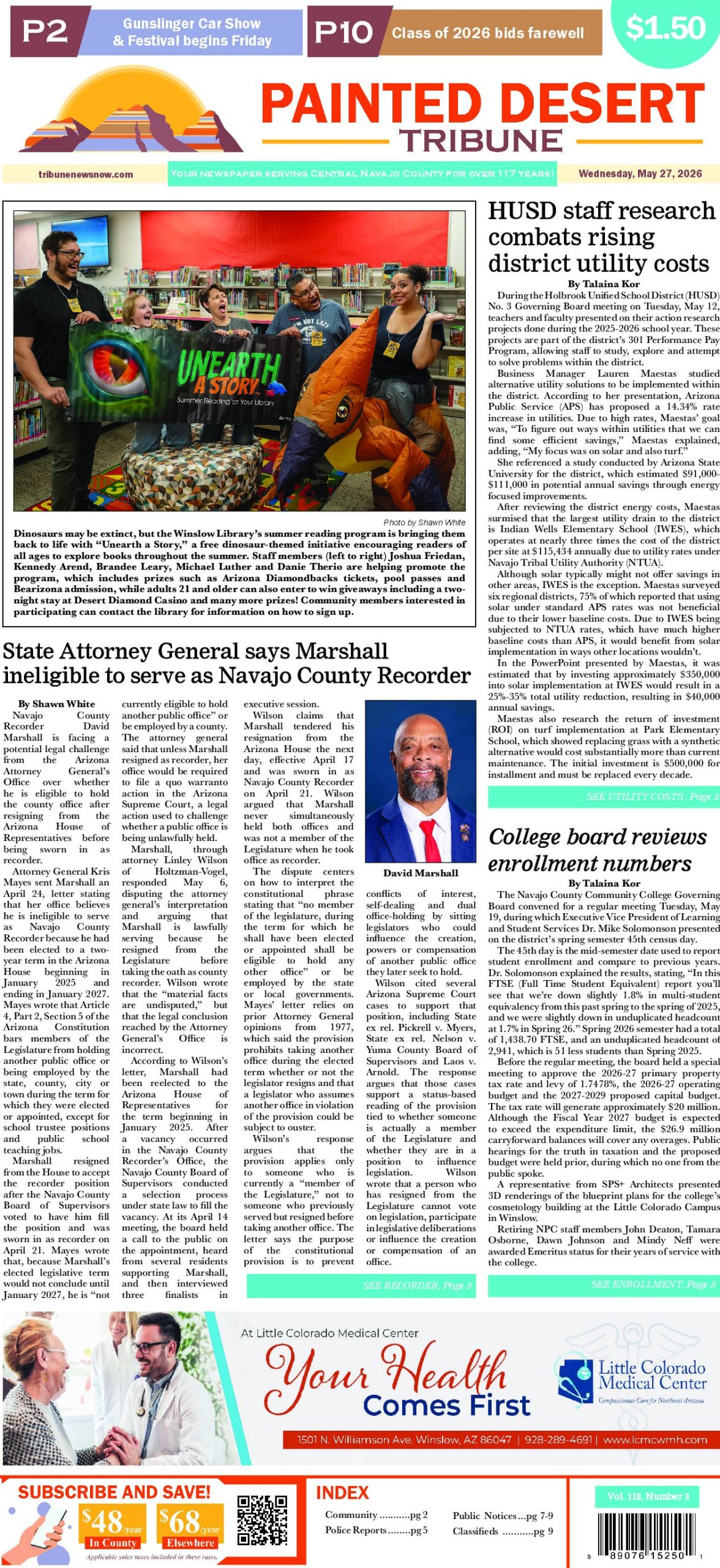 Page 1 of the May 27, 2026 edition
