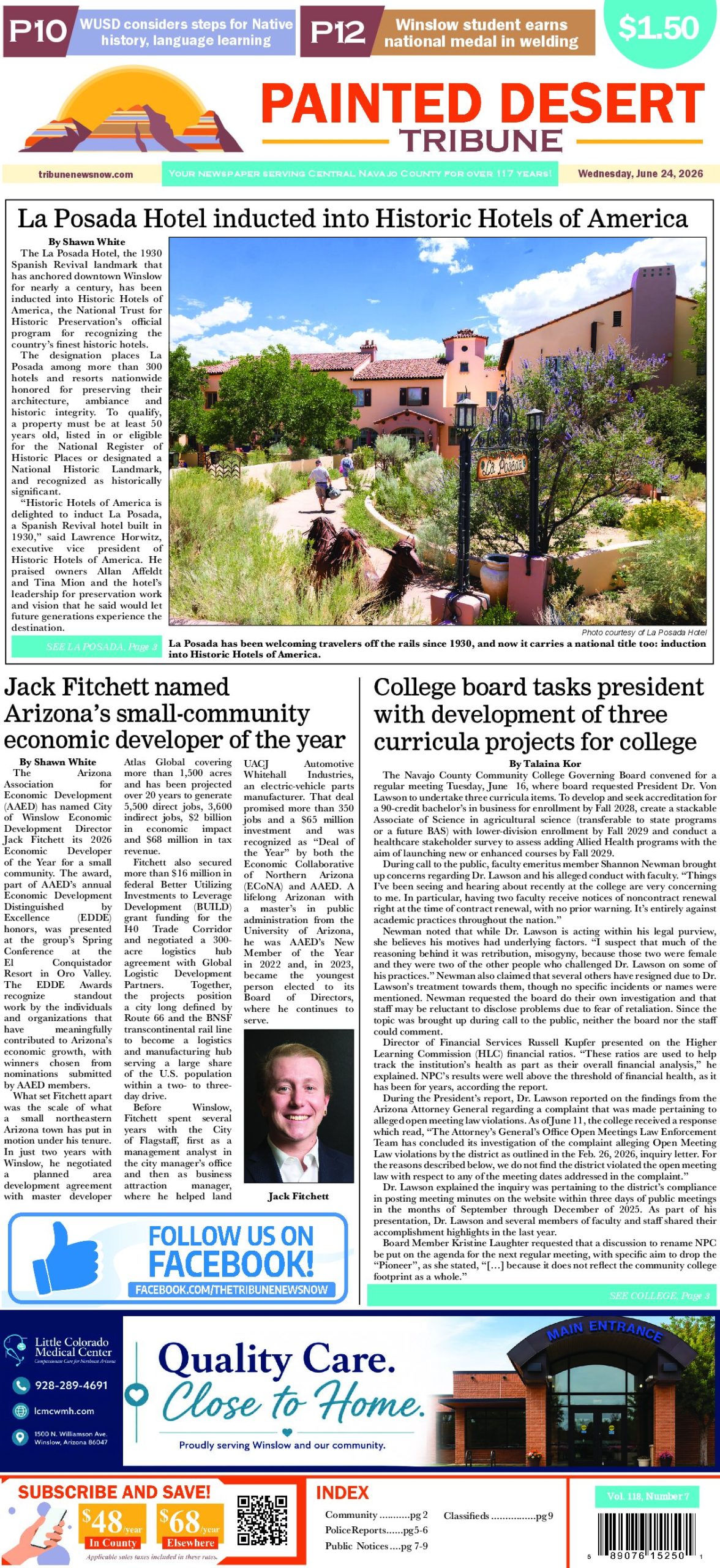 Page 1 of the June 24, 2026 edition