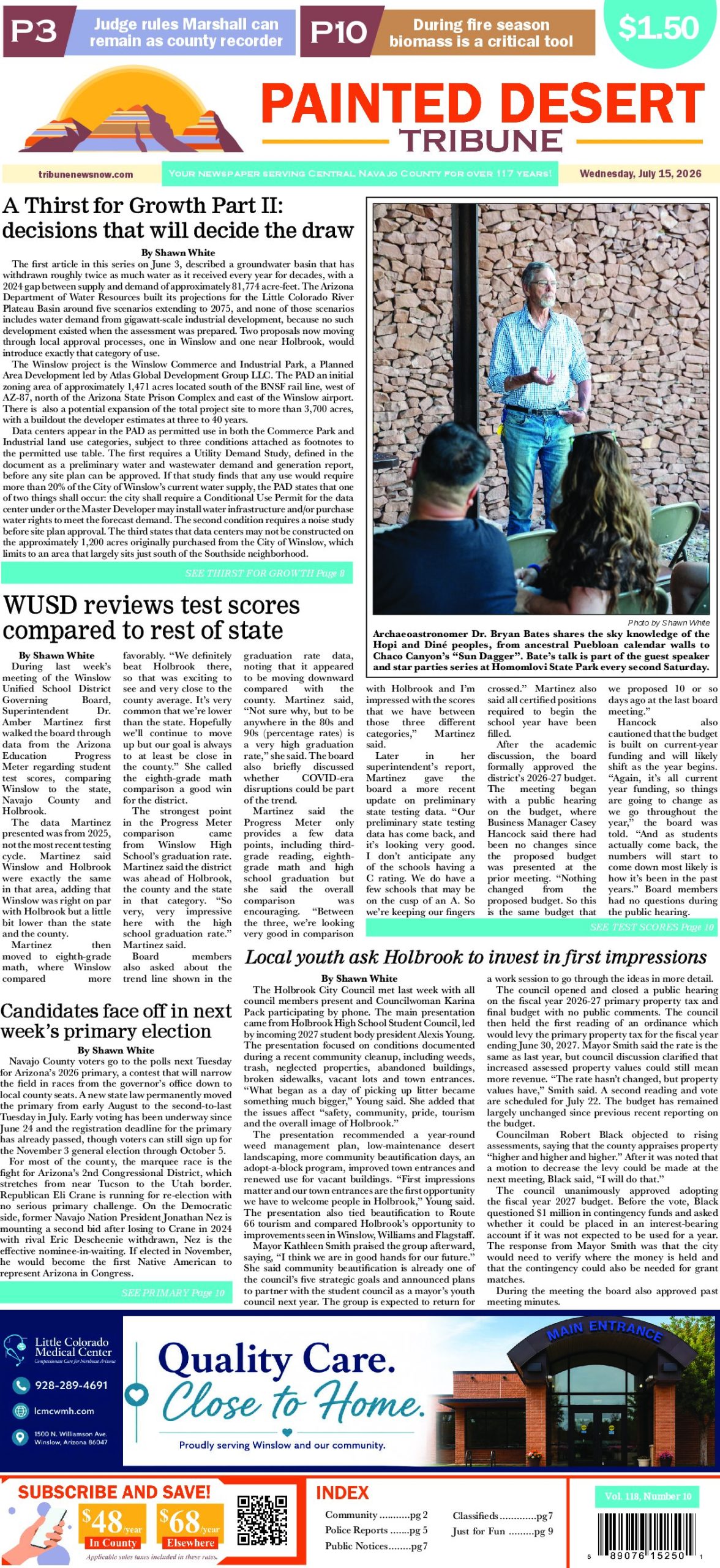 Page 1 of the July 15, 2026 edition