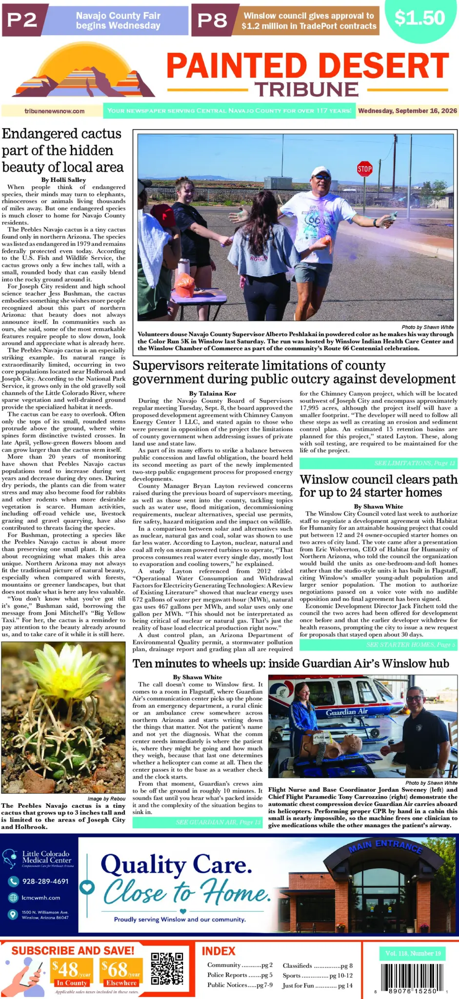 Page 1 of the September 16, 2026 edition