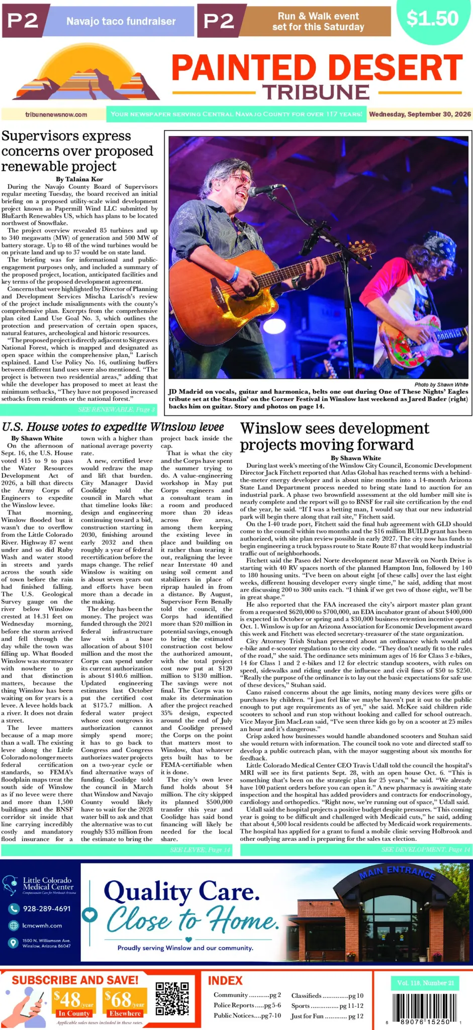 Page 1 of the September 30, 2026 edition