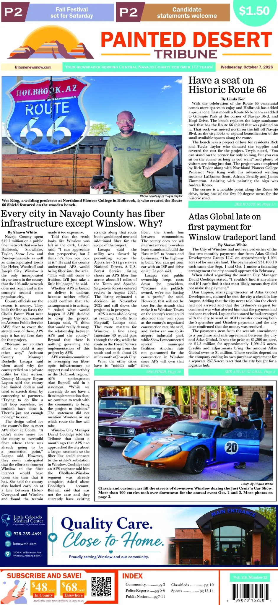 Page 1 of the October 7, 2026 edition