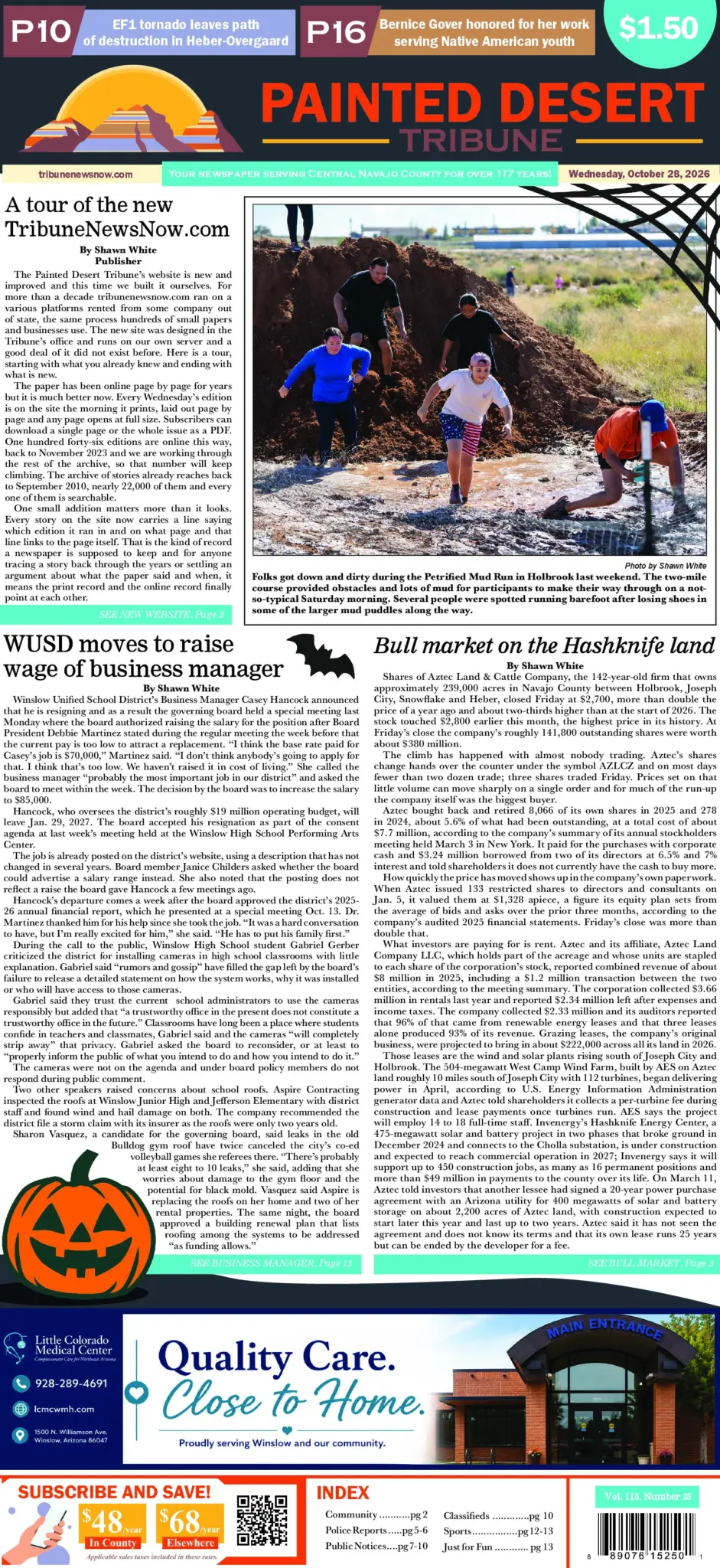 Page 1 of the October 28, 2026 edition