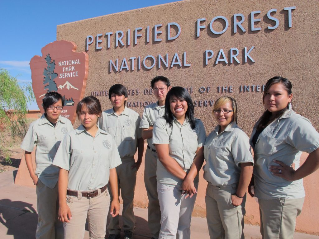 Photo courtesy of the National Parks ServicePetrified Forest National Park is recruiting to hire local high school youth for its 2016 Native Conservation Corps and Youth Conservation Corps summer work programs. Pictured above are first-year NCC youth crew members from Holbrook High School.
