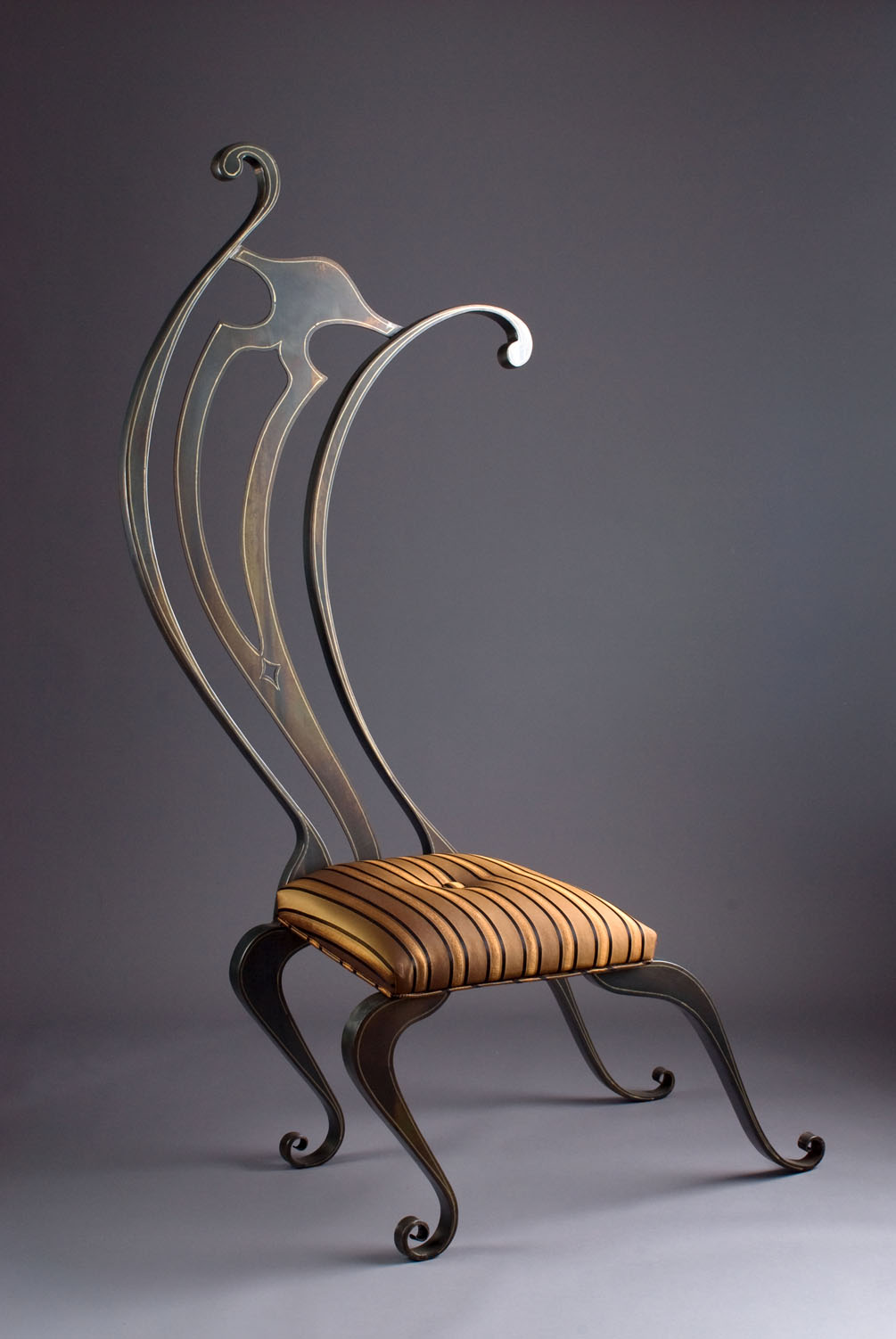 Photo courtesy of John SuttmanThis chair is an example of John Suttman’s flowing metal furniture.