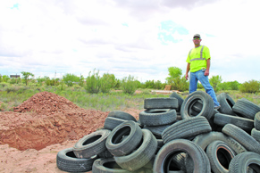Photo by Talaina FisherCity of Holbrook Interim City Manager readies this year’s Mud Run, which will be complete with mud pits and obstacles courses. There will also be a supervised area for little kids to play in. The Mud Run will begin at 8 a.m. on Saturday, Sept. 10.
