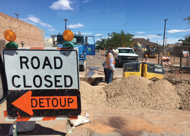 Photo by Matthew BargerWinslow is moving forward with the Renaissance 5 project, which includes rehabilitating streetscapes along their stretch of historic Route 66 which includes Second and Third streets. That work includes digging beneath on North Apache Avenue where it intersects with Third Street.
