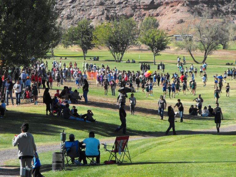 Photo by Michael O’Dell - The Arizona Interscholastic Association held the Cross Country Section Championships Oct. 28 at Holbrook’s Hidden Cove Golf Course under the direction of Holbrook High School Athletic Director Paul Demuth. The event drew hundreds of participants from districts throughout the region as well as their families.