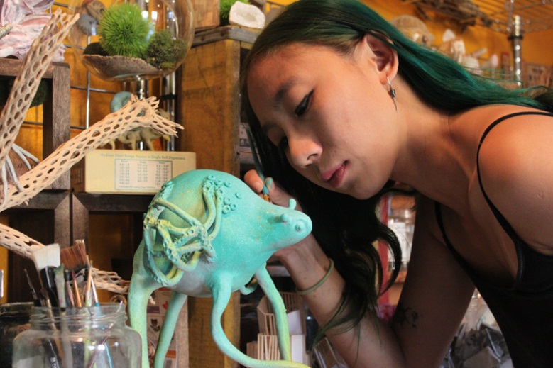 Photo courtesy of Petrified Forest National Park - The work of artist Shing Yin Khor (pictured) will be up for auction along with the work of 12 other artists in the Artists in Residence program at Petrified Forest National Park. The auction will be held Dec. 10 at La Posada Hotel in Winslow.