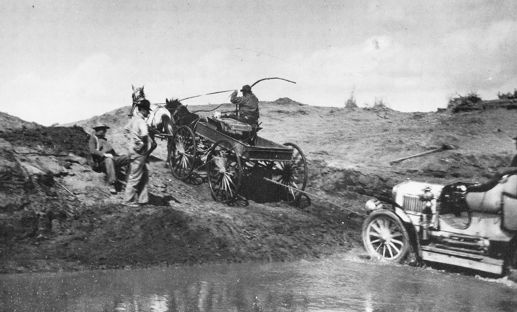 Photo courtesy of the Old Trails MuseumA well-known man around Winslow for many years was Benjamin Franklin Ketchum, known as Frank, who was often called upon to extract automobiles from the Little Colorado River. While serving as town marshal in the early 1900s, Ketchum was involved in a notorious shooting that prompted his reputation as “lawman Ketchum, who sure can catch ‘em.”