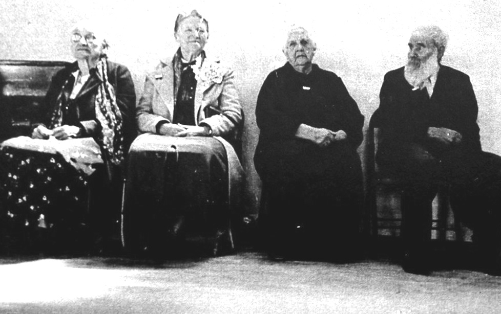 Photo courtesy of Amber FishSome of the original settlers of Joseph City, including (left to right) Mary Richards, Emma Hansen, Sophia McLaws and James Edward Shelley, posed for this photograph in the late 1930s. Descendents from each of these individuals still live in the area.