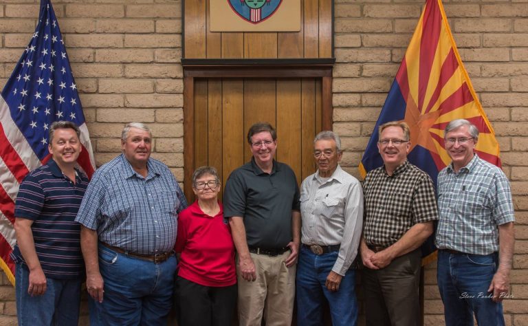 Photo by Steve PaukenThose serving on the Winslow City Council include (left to right) Marshal Losey, Curtis Hardy, Judy Howell, Mayor Robin Boyd, Tom Chacon, Harold Soehner and Bob Schlesinger.