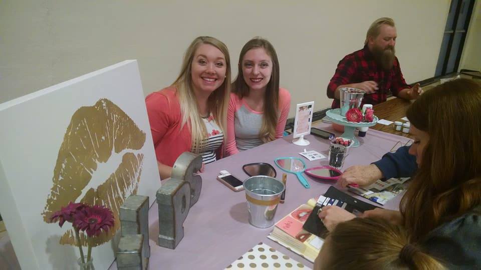 Photo by Shari McLawsAs part of Founders Day activities in Joseph City last weekend, Malisa Hansen (left) and her sister-in-law Sarah Farnes (center) sold makeup and visited with friends and family. Sarah’s husband Mitch Farnes (right) was also busy selling his Beardy Oil.