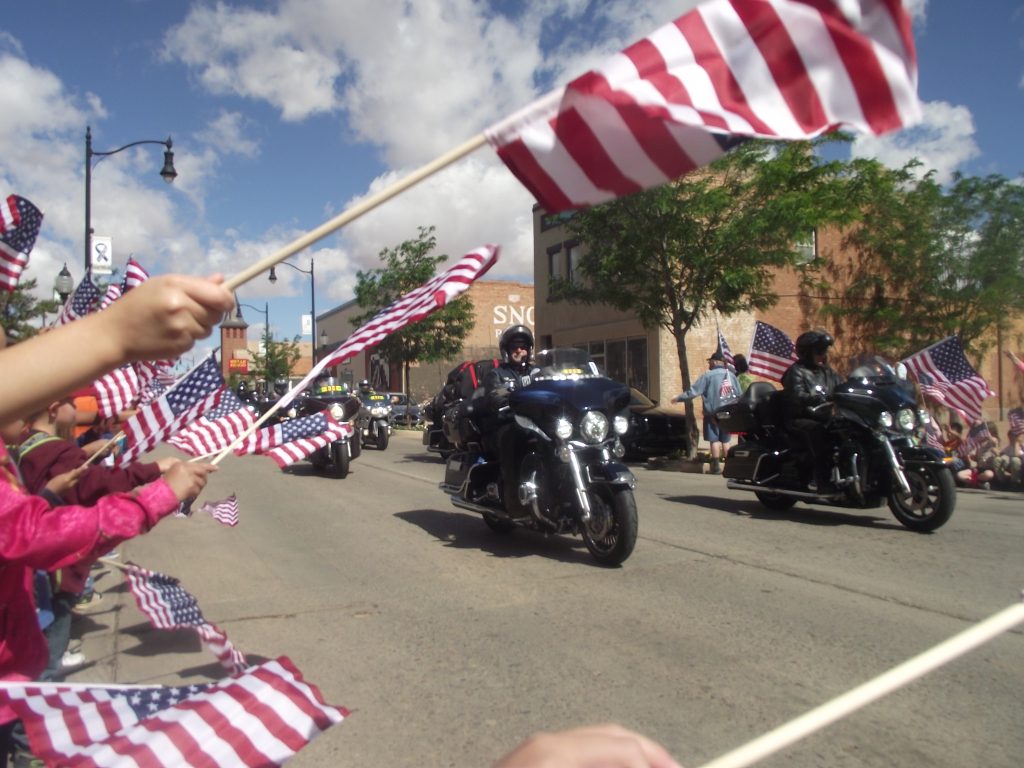 Cheering crowds waving flags greeted Run For The Wall riders as they made their way down Second Street in Winslow on May 18.