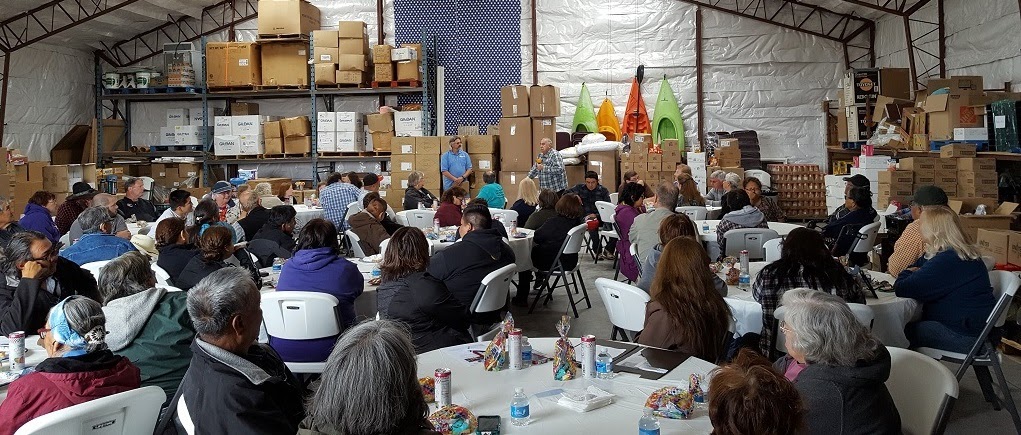 Photo courtesy of Jim YostA luncheon held at the Wings of Faith warehouse hangar at the Holbrook Municipal Airport drew 100 volunteers who work to help those in need.
