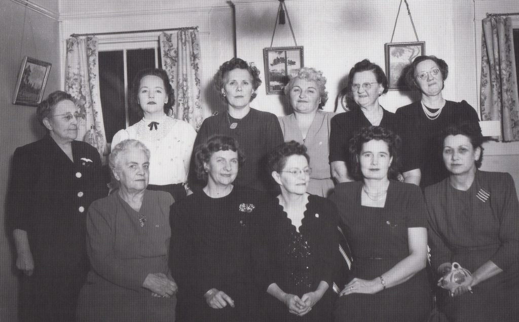 Photo courtesy of the Old Trails MuseumThese ladies were all past presidents of the Winslow Business and Professional Women’s Club when photographed in February 1940. The women held various positions, including postmistress, accountant, chiropractor and newspaper publisher. They included (front row, left to right) Hattie Flaharty, Jillian Borgreen, Jessie Burbage, Lois Crozier, Florence Beck, (back row) Mary Ferguson, Eileen Wiley, Anne Sutherland, Nellie Clark, Attie Locke and her sister Elizabeth LaZear.