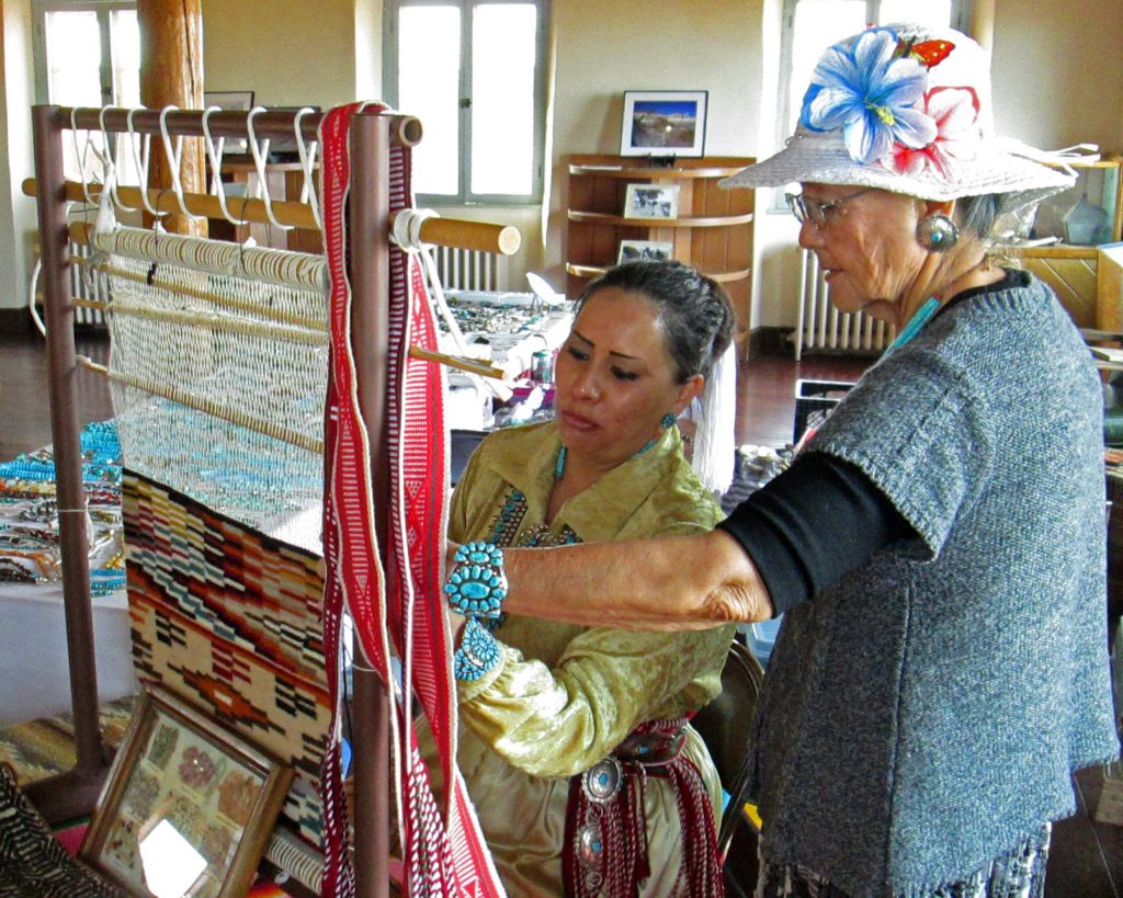Photo courtesy of the City of HolbrookNavajo weavers Alice Hawthorne and her daughter Angeline are just two of the artists who will take part in the Native American artisan marketplace on Saturday, June 10, in Holbrook.