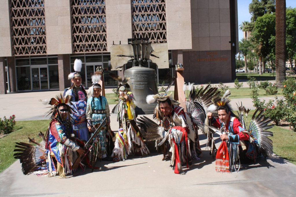 Courtesy photoThe Denetso family of Snowflake and the Dixon family of Taylor performed traditional dances at the Jazz Festival this spring at the Arizona State Capitol in Phoenix. They also met several elected officials and were given a tour of the Senate by District 7 Senator Jamescita Peshlakai.