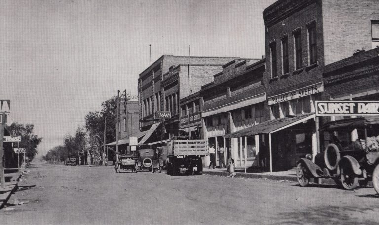 Photo courtesy of the Old Trails MuseumThis photo shows businesses along the north side of Second Street in Winslow in the 1920s. The Palace Hotel, Winslow Post Office, Palace of Sweets and Sunset Dairy were some of the businesses in operation on this street at that time.
