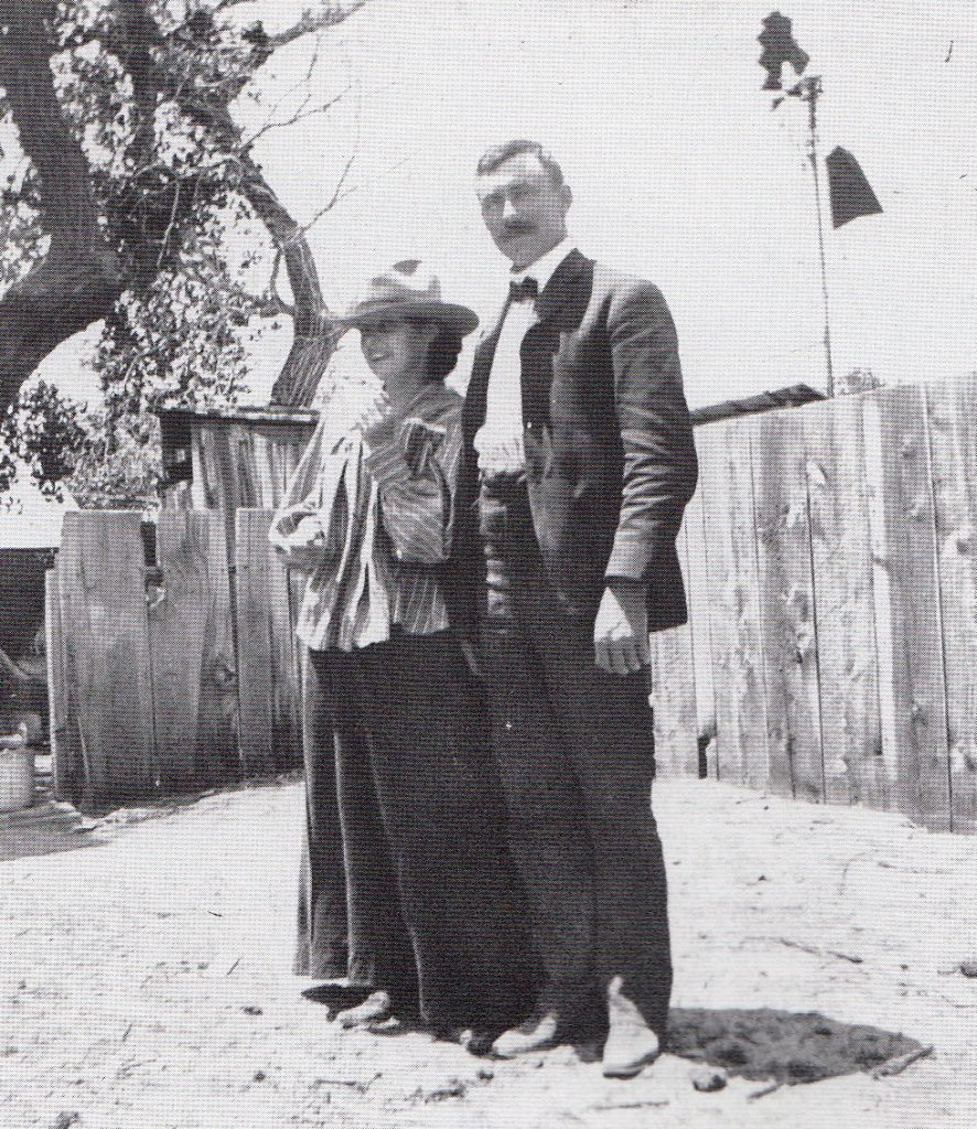 Photo courtesy of the Navajo County Historical SocietyHolbrook schoolteacher Estelle Herstein and Sheriff Frank Wattron were married on Jan. 27, 1887. It was written that Wattron smoked long cigars, carried a sawed off double-barreled shotgun under his long rock coat, and swore “artistic, strange and terrible oaths.” Wattron was also known to laudanum, a tincture of opium.