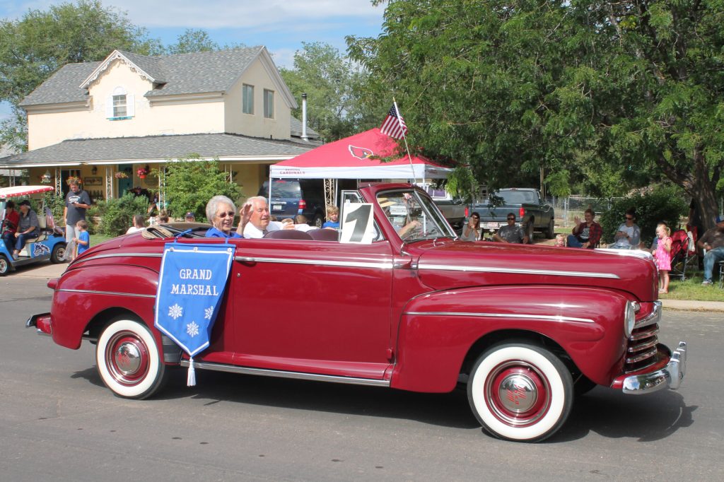 John and Evelyn Taylor were the grand marshals for the Pioneer Days Parade and were also honored as Volunteers of the Year in a ceremony that followed.