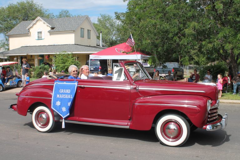 John and Evelyn Taylor were the grand marshals for the Pioneer Days Parade and were also honored as Volunteers of the Year in a ceremony that followed.