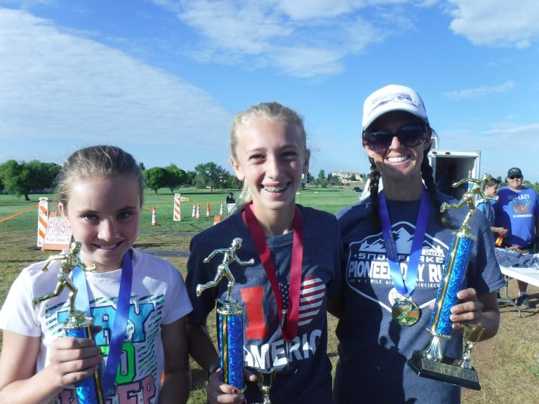 Photo courtesy of the Snowflake/Taylor Recreation and Parks DepartmentWinners of the women’s division of the 2017 Snowflake Pioneer Day two-mile run were Karolyn Kay, first place; Emmy Esperson, second; and Tylinn McLaws, third.