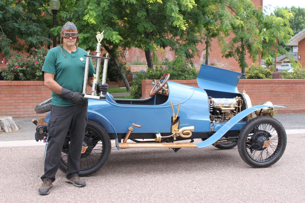 Photo courtesy of the Snowflake/Taylor Chamber of CommerceAlan Travis of Show Low earned Best of Show honors at the Pioneer Days Car Show with this 1913 Bugatti Type 22 Racing Car.