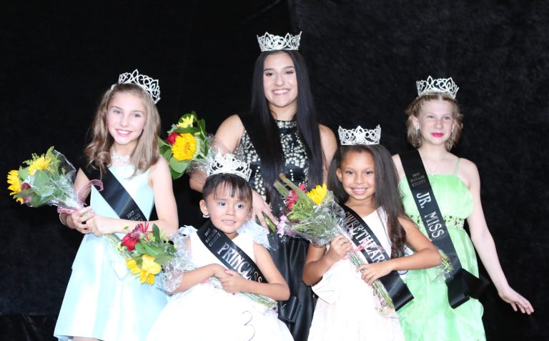 Photo by Kellie Spangler/SpanglerpicsThe 2017-18 winners of the Navajo County Junior Miss Pageant were selected from a number of talented contestants. They include (left to right) Pre-Teen Isebel Ottman of Linden, Princess Kylie Grey of Whiteriver, Miss Teen Paige Murray of Winslow, Miss Sweetheart Ziva Johnson of Holbrook and Junior Miss Kalia Williamson of Show Low.