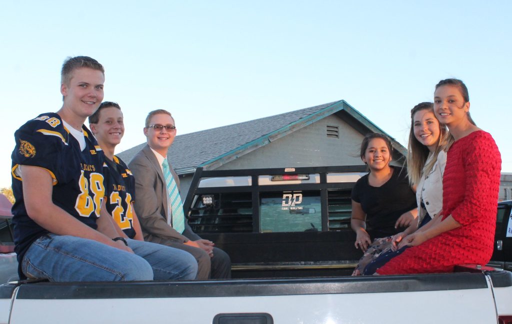 Freshmen royalty included (left to right) Jay Edwards, Colter Westover, Avery Buckley, Savannah Kinlicheenie, Kabree Westover and Katrina Heaton.