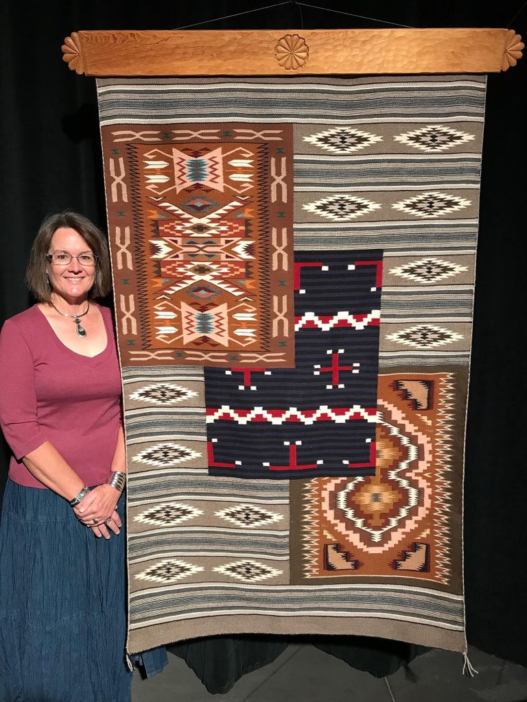 Photo courtesy of NPC Friends and FamilyThis beautiful rug woven by renowned artist Charlene Laughing will be up for auction beginning Nov. 27.