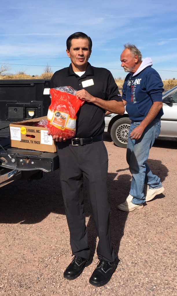 Photo courtesy of the Bread of Life MissionHolbrook Safeway Manager Greg Duran (pictured) collected food from the community and delivered it to Bread of Life Mission before Thanksgiving. Mission Director Cherise Merrick stated, “The donation was very timely because of the number of people being served at the mission. The Bread of Life Mission is very grateful to this generous community.”