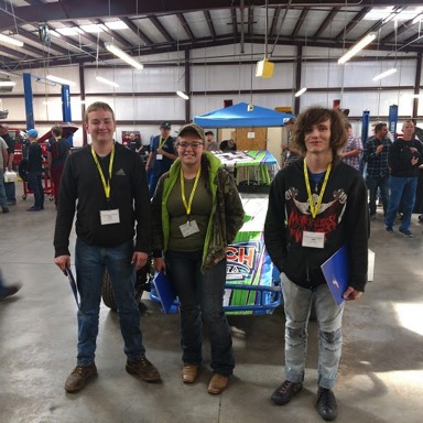 Photo courtesy of Holbrook High SchoolOn Feb. 2, three Holbrook High School auto students travelled to the Regional Skills Day event at the Show Low NAVIT (Northern Arizona Vocational Institute of Technology) complex where they individually competed in 18 different stations. John Heward (left) placed fourth out of 33 competitors. Also competing were Emily Knight (center) and David Ward (right).