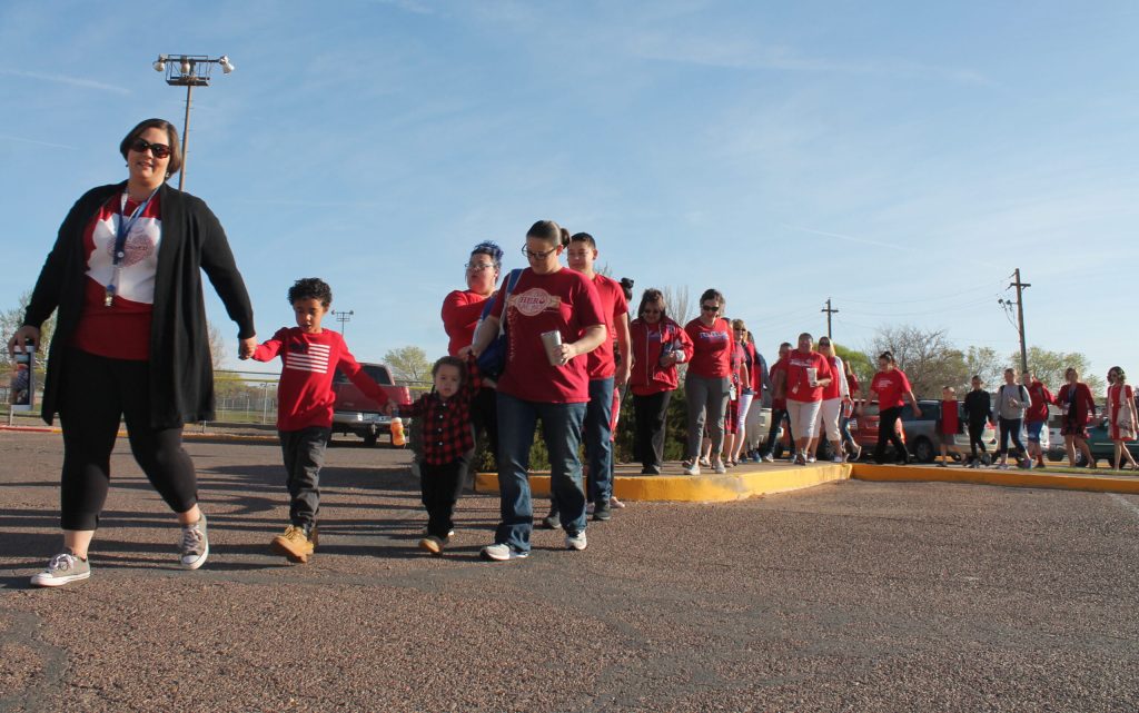 Photo by L. ParsonsTeachers, parents and students showed up in great numbers to support the #RedForEd movement at schools in both Holbrook (left) and Winslow (right). The movement has been organized to educate and make aware community members as well as legislators on the needs of teachers and administrators in Arizona schools.