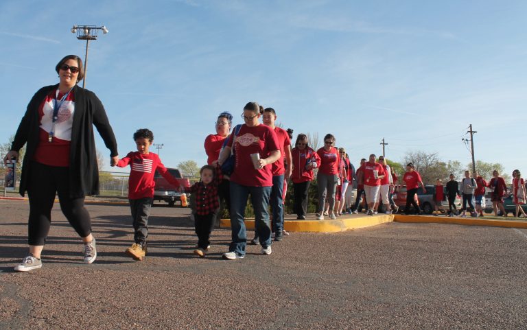 Photo by L. ParsonsTeachers, parents and students showed up in great numbers to support the #RedForEd movement at schools in both Holbrook (left) and Winslow (right). The movement has been organized to educate and make aware community members as well as legislators on the needs of teachers and administrators in Arizona schools.