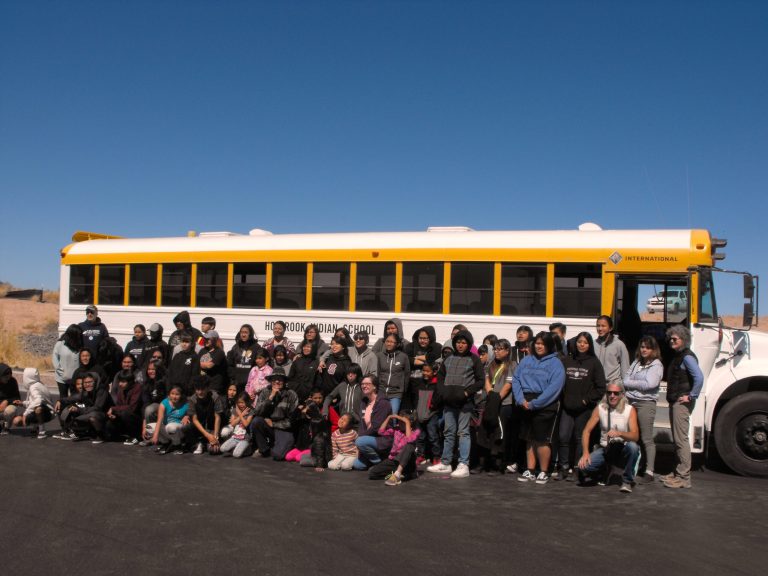 Photo by Robin O'Dell GonzalesOn April 18, 60 students all ages and six staff members of the Seventh Day Adventist Indian School in Holbrook came out in full force in support of Earth Day. They filled approximately 60 bags of trash in a three-hour period at the vacant lots along the north end of Navajo Blvd. Michael O’Dell who helps facilitate clean up and preservation in Holbrook stated, “I was very proud of them this day. We are lucky to have the SDA Indian School in our community.”