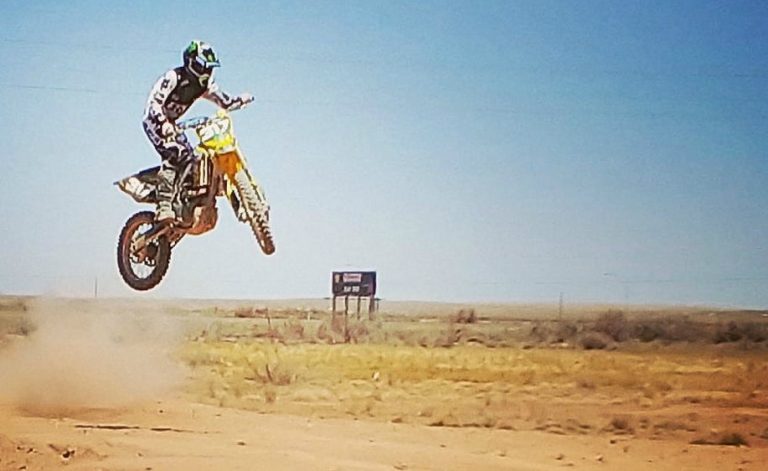 Photo courtesy of Thin Air Off-Road, LLCDirt bike rider Jerron Atwater tests out the new track built by Thin Air Off-Road in Winslow. Atwater will be among the riders racing in the first annual Winslow Grand Prix.