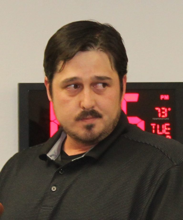 Photo by Toni GibbonsHolbrook resident Doug Hatch makes a plea in favor of City Manager Randy Sullivan at the Holbrook City Council meeting on May 8 saying, “It would be difficult to replace him.”