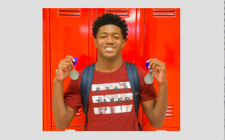 Photo courtesy of Holbrook High School Jeffrey Jones of Holbrook High School is a two-time state track champion after claiming titles in both the long jump and the triple jump at the Division III state track meet held at Mesa Community College.