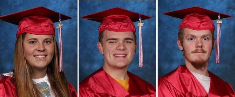 Photos courtesy of Holbrook High SchoolThe Holbrook High School co-valedictorians for the Class of 2018 are Kallee Reidhead (left), the daughter of Kamron and Tracy Reidhead, and Tyler Christensen (center), the son of Ryan and Holly Christensen. The salutatorian is Garrison Hawk (right) the son of Dwayne and Kreslie Hawk.