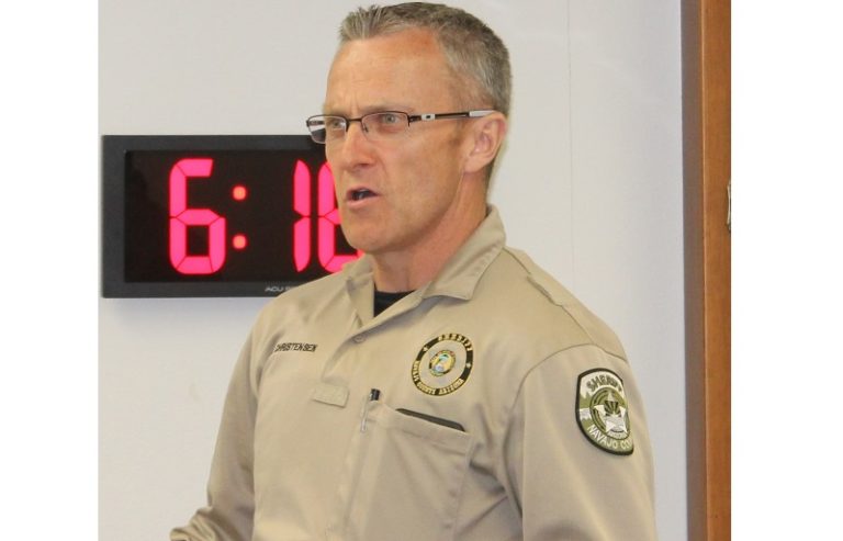 Photo by Toni GibbonsHolbrook’s Interim Police Chief Nathan Christenson addresses the Holbrook City Council during the May 22 meeting.